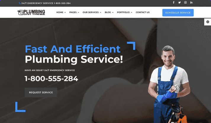 Divi Plumber Theme