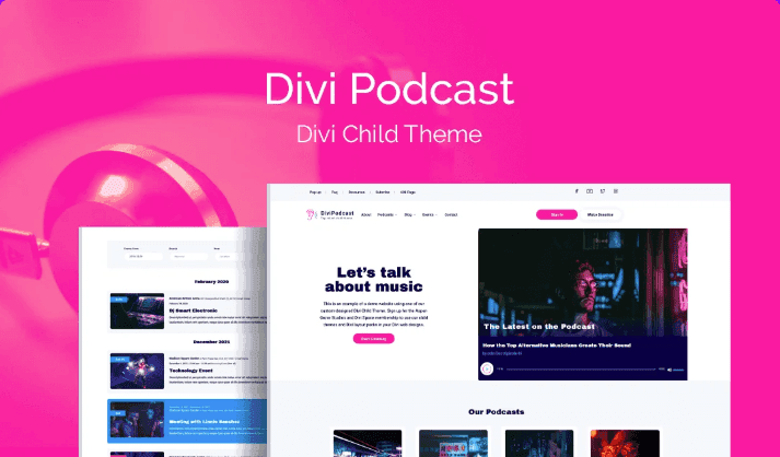 Divi Podcast Theme