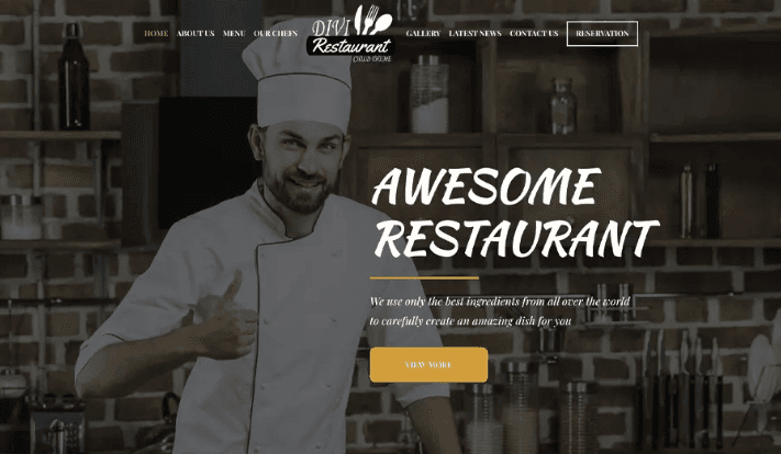 Divi Restaurant Theme