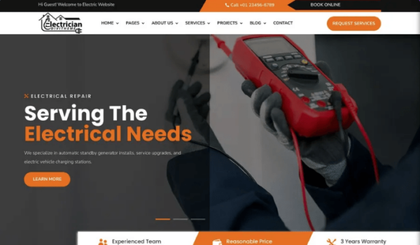 Divi Electrician Theme