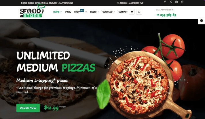 Divi Food Store Theme