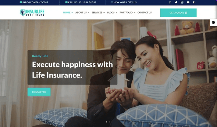Divi Insurlife Agency Theme