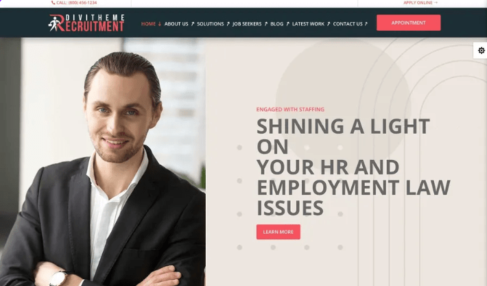 Divi Recruitment Agency Theme